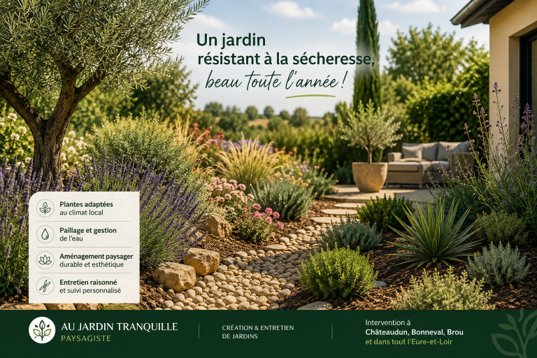 Sécheresse et fortes chaleurs : comment aménager un jardin plus résistant à Châteaudun, Bonneval et Brou ?